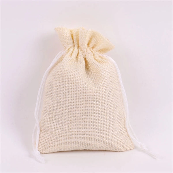 Natural Burlap Drawstring Multi purpose Bags for Gifts.