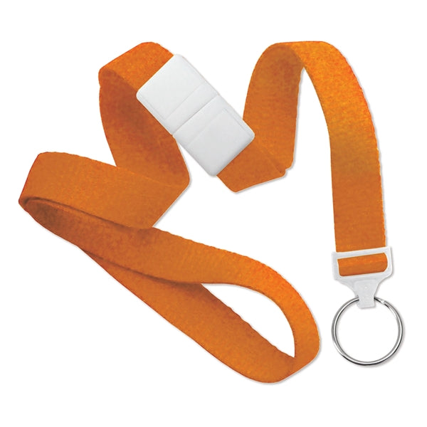 5/8" Blank Breakaway Lanyard with Split Ring, Flat Ribbed