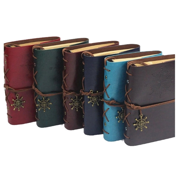 7" Vintage Nautical Spiral Refillable Leather Diary Notebook