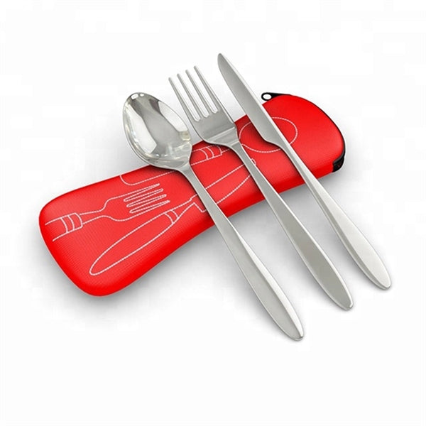 3 in 1 Travel Cutlery Set