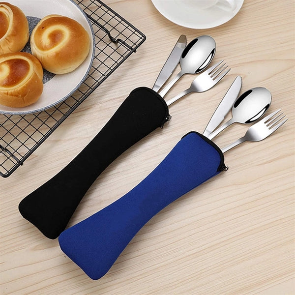 3 in 1 Travel Cutlery Set