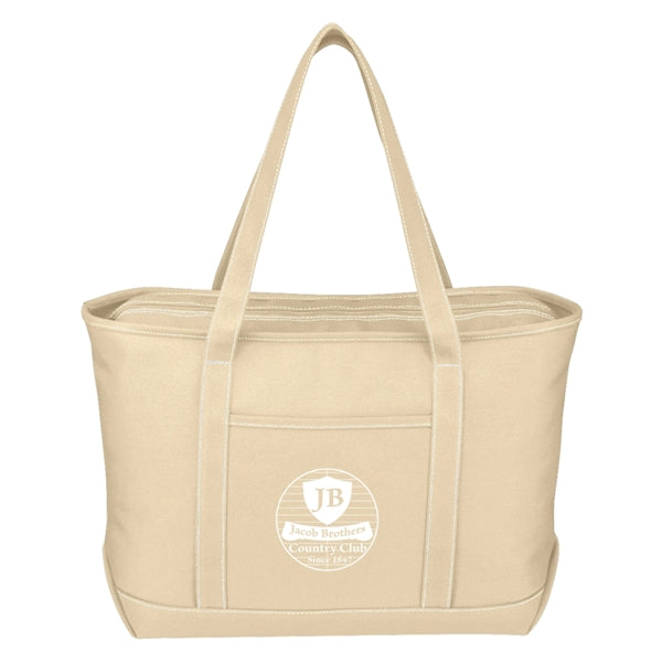 Large Cotton Canvas Yacht Tote Bag