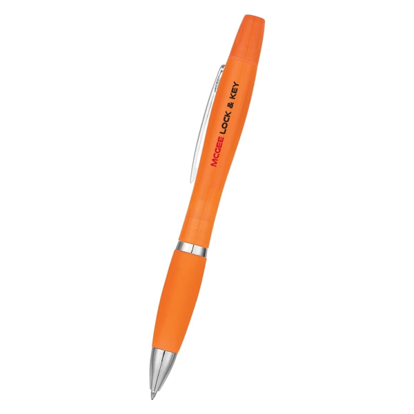 Twin-Write Pen With Highlighter
