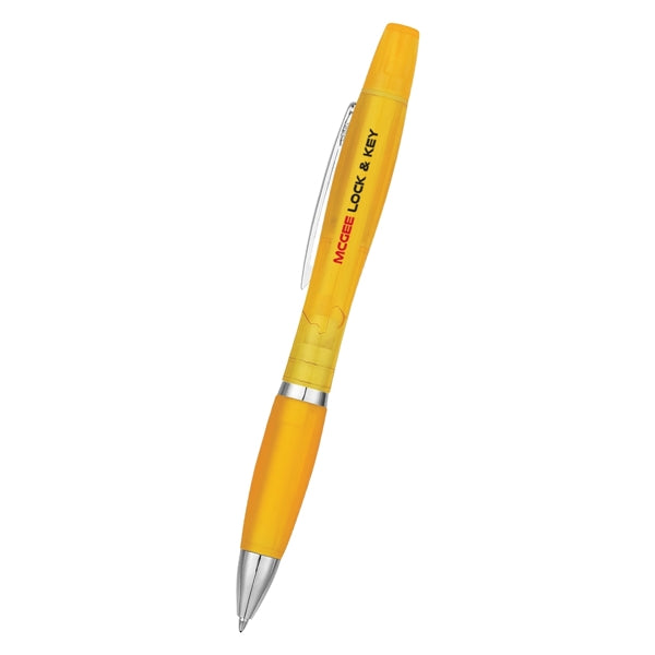 Twin-Write Pen With Highlighter