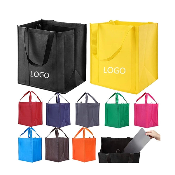 Heavy Duty Shopping Totes w/ Thick Plastic Support Bottom