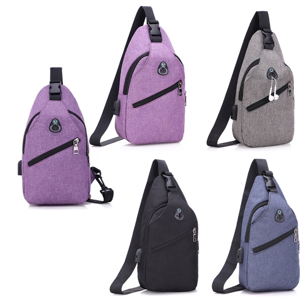Crossbody Sling Backpack With USB Charging Port