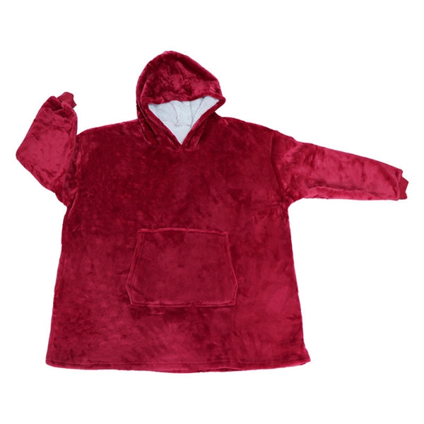 Oversized Microfiber & Sherpa Wearable Blanket