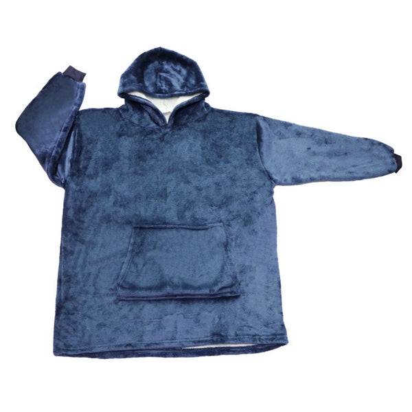 Oversized Microfiber & Sherpa Wearable Blanket