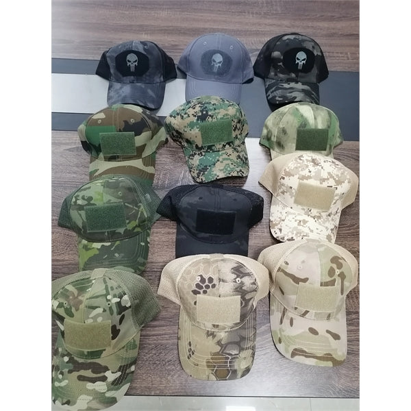 Military cap Camo Hap with Tactical Patche