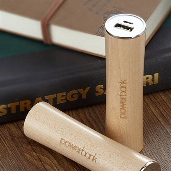 Portable 18650 battery Wooden Charger 2000mAh