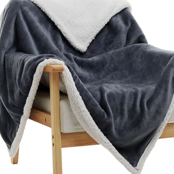 Plush Sherpa Fleece Throw Soft & Cozy Reversible Blanket