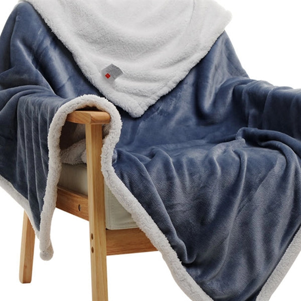 Plush Sherpa Fleece Throw Soft & Cozy Reversible Blanket