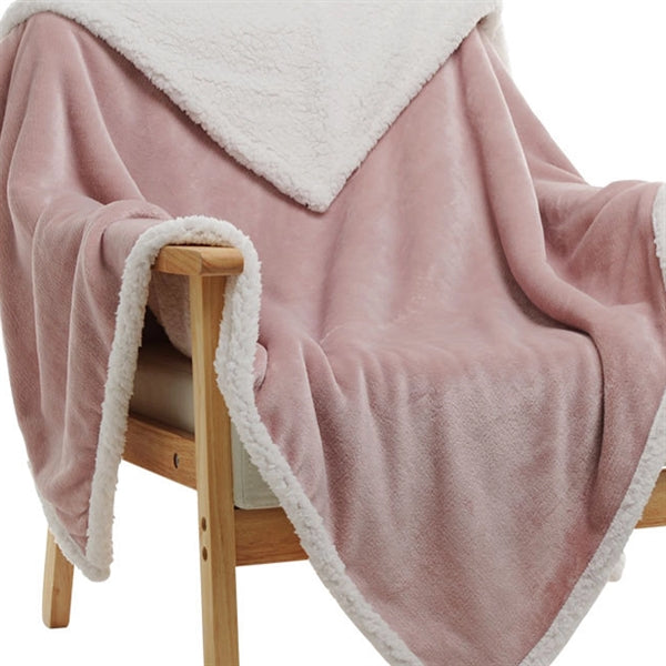 Plush Sherpa Fleece Throw Soft & Cozy Reversible Blanket