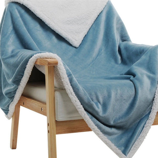 Plush Sherpa Fleece Throw Soft & Cozy Reversible Blanket