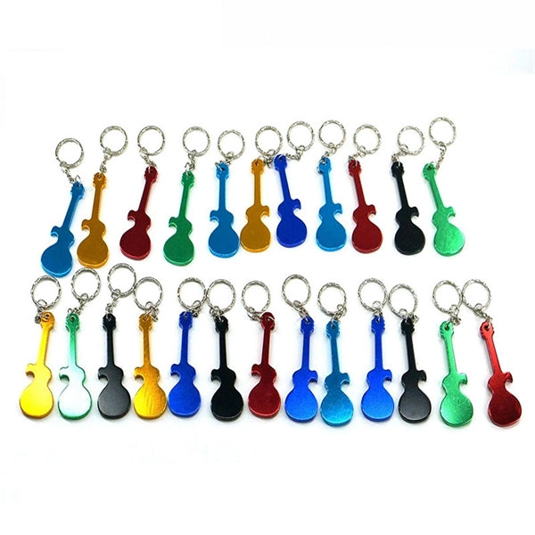 Guitar Shaped Bottle Opener with Keychain