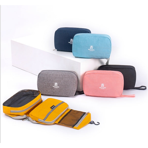 Hanging Toiletry Bag With Detachable Compliant Zipper Pocket