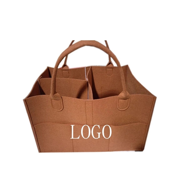 Multifunctional Felt Storage Basket And Baby Diaper Caddy