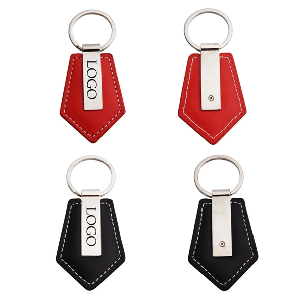 Metal Leather Keychain