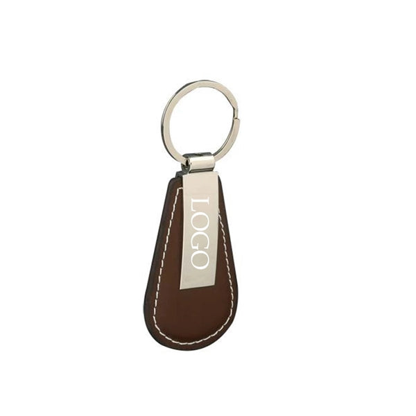 Metal Leather Keychain