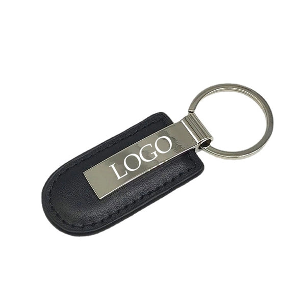 Metal Leather Keychain