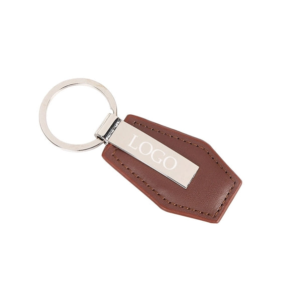 Metal Leather Keychain