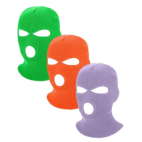 3 Hole Knitted Full Face Cover Winter Ski Mask