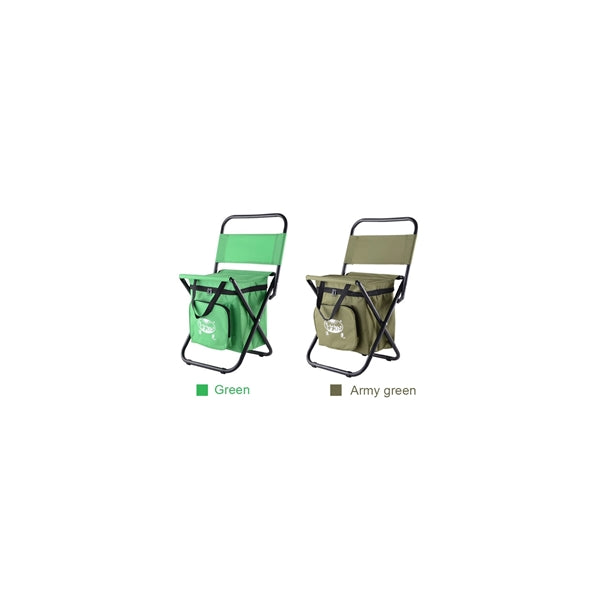 Outdoor Backrest Chair with Cooler Bag