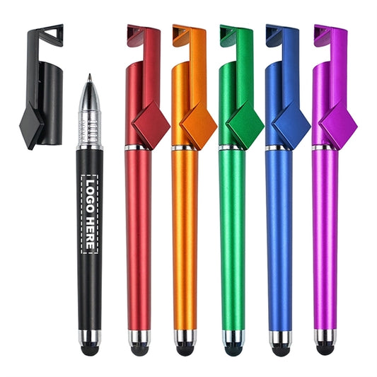 3-in-1 Stylus Ballpoint Pen w/ Cell Phone Stand