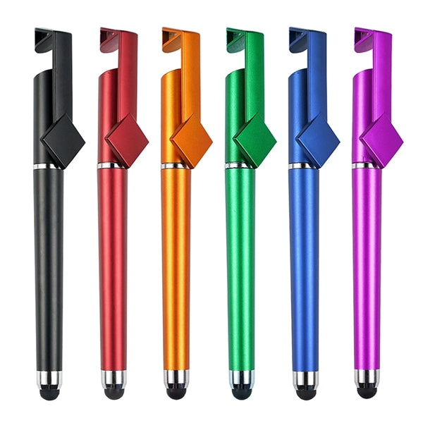 3-in-1 Stylus Ballpoint Pen w/ Cell Phone Stand