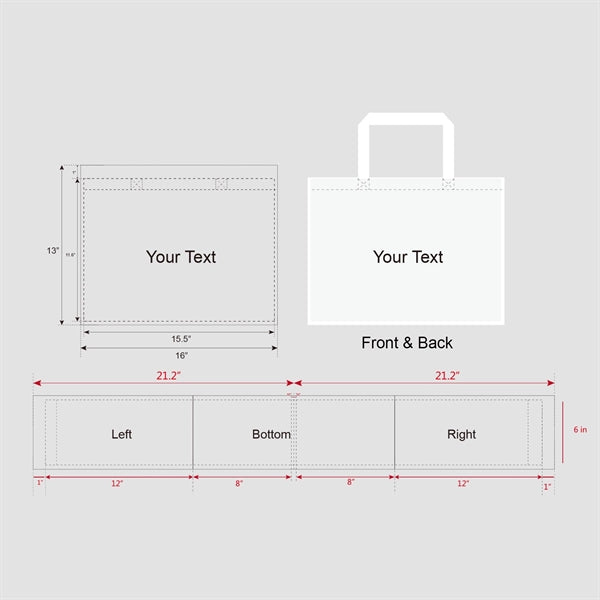 Free Shipping Color Trim Dye Sub TOTE BAGS