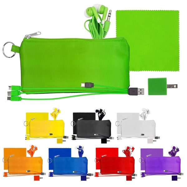 Large Stretchy Wall, Cable, Cloth & Buds Set