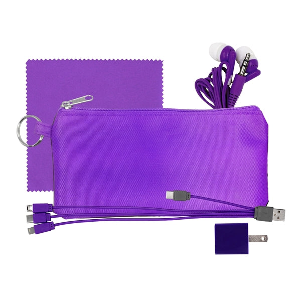 Large Stretchy Wall, Cable, Cloth & Buds Set