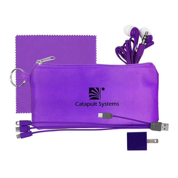 Large Stretchy Wall, Cable, Cloth & Buds Set