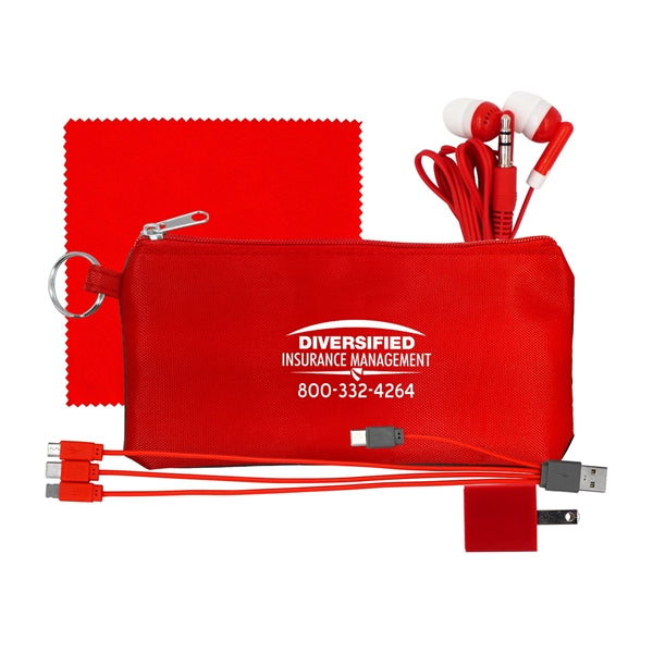 Large Stretchy Wall, Cable, Cloth & Buds Set