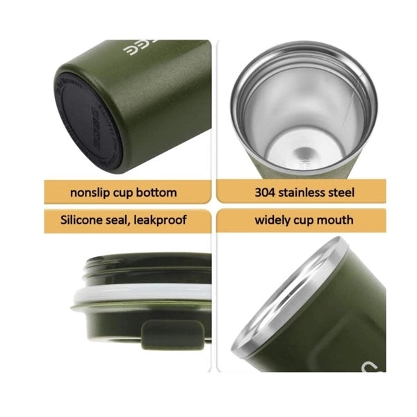 Double Walled Insulated Stainless Vacuum Coffee Travel Mug