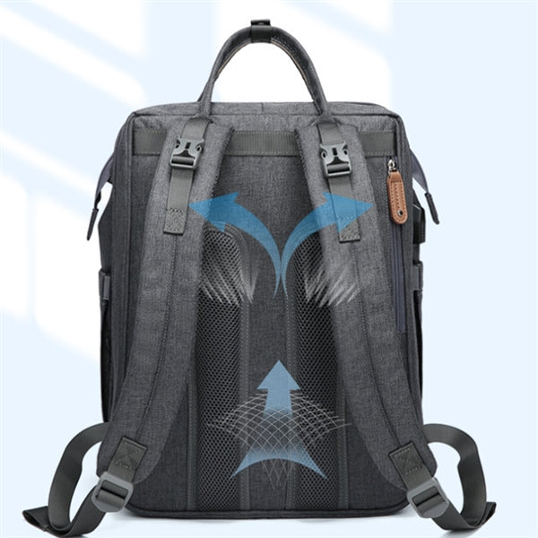 3 in 1 Diaper Bag Backpack with Bassinet Bed Mat Pad