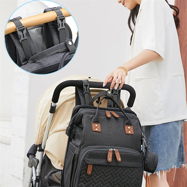 3 in 1 Diaper Bag Backpack with Bassinet Bed Mat Pad