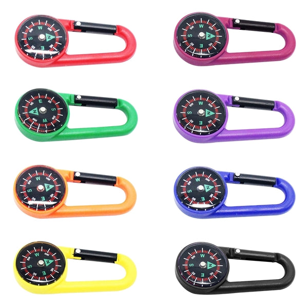 Plastic Carabiner Compass Key Chain