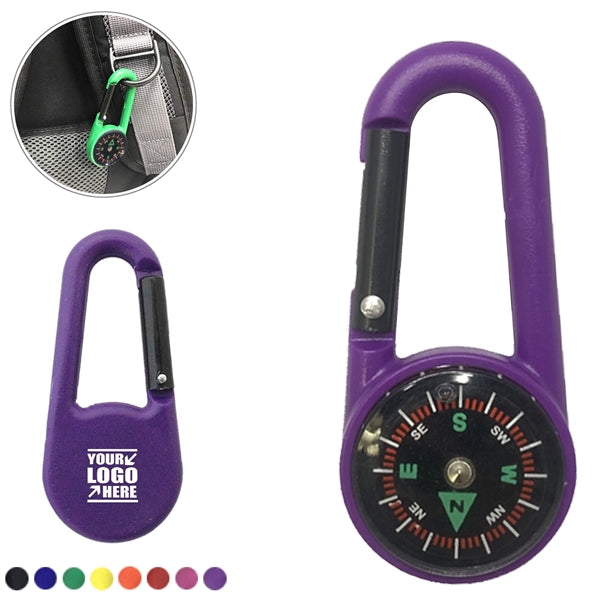Plastic Carabiner Compass Key Chain