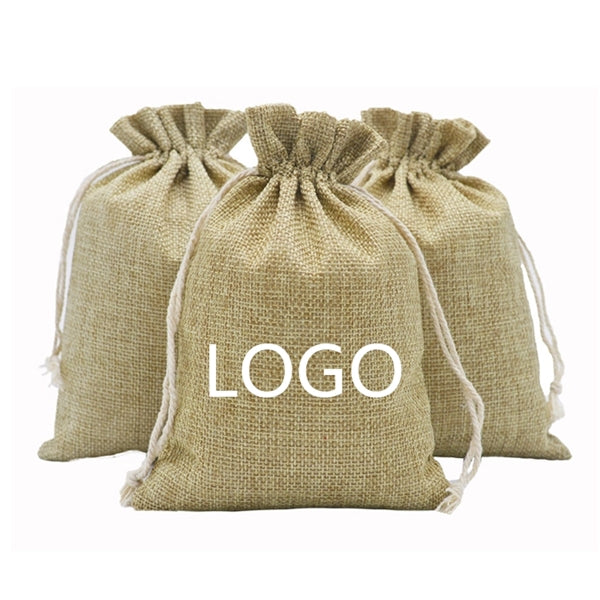 Burlap Drawstring Pouches