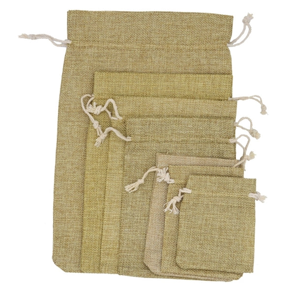 Burlap Drawstring Pouches