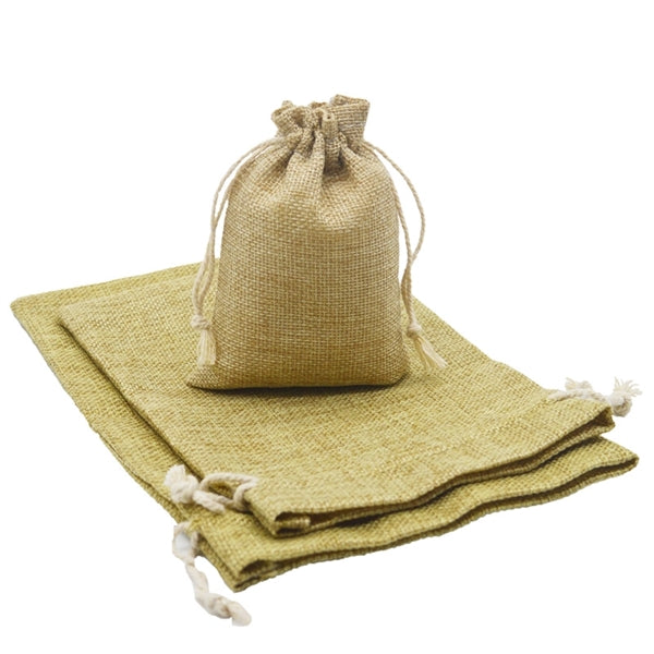 Burlap Drawstring Pouches