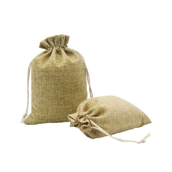 Burlap Drawstring Pouches