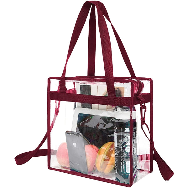 Stadium Approved Clear Tote Bag with Zipper Closure