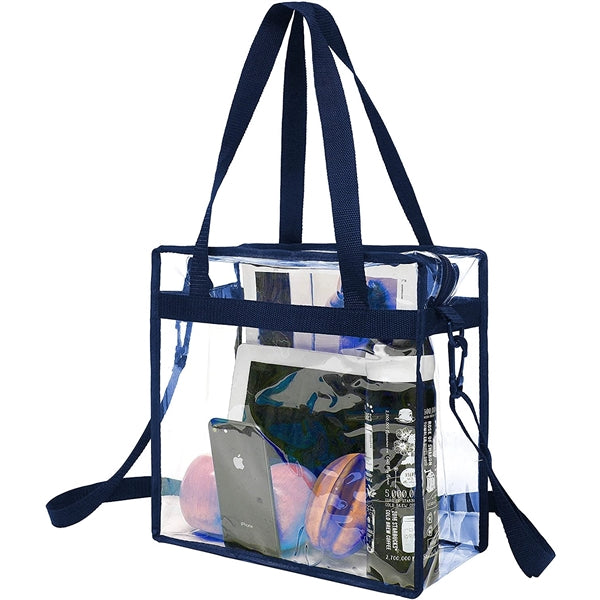 Stadium Approved Clear Tote Bag with Zipper Closure
