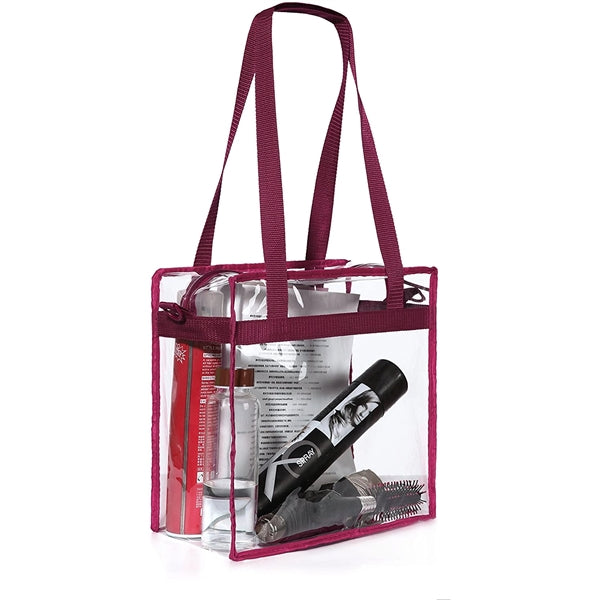 Stadium Approved Clear Tote Bag with Zipper Closure