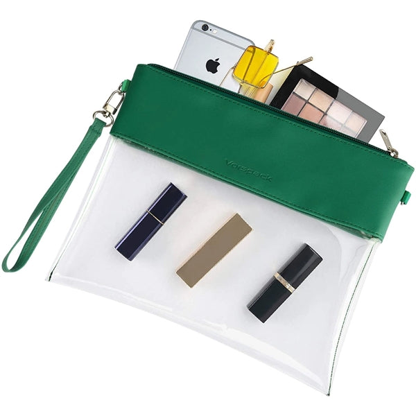 Clear Crossbody Purse Stadium Approved PU Leather Bag