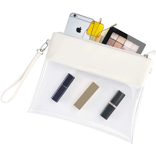 Clear Crossbody Purse Stadium Approved PU Leather Bag