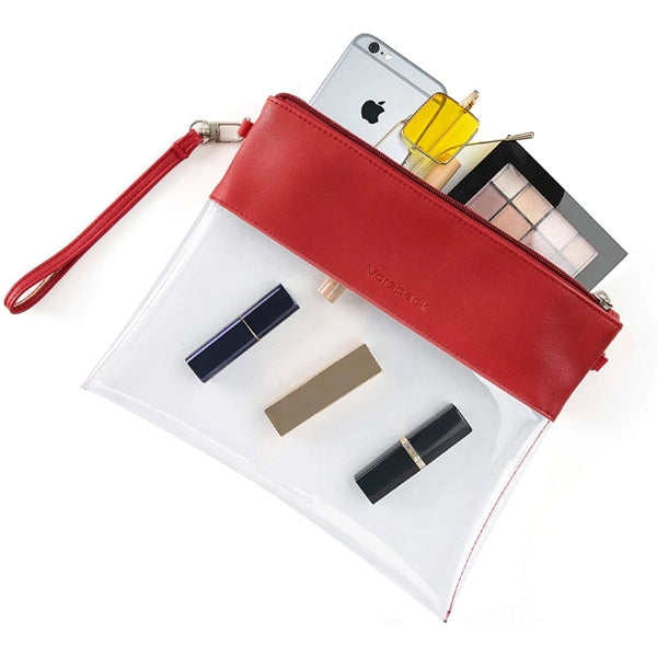 Clear Crossbody Purse Stadium Approved PU Leather Bag
