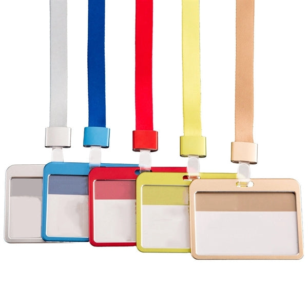 Horizontal Business Lanyard Credit Card Badge Holder